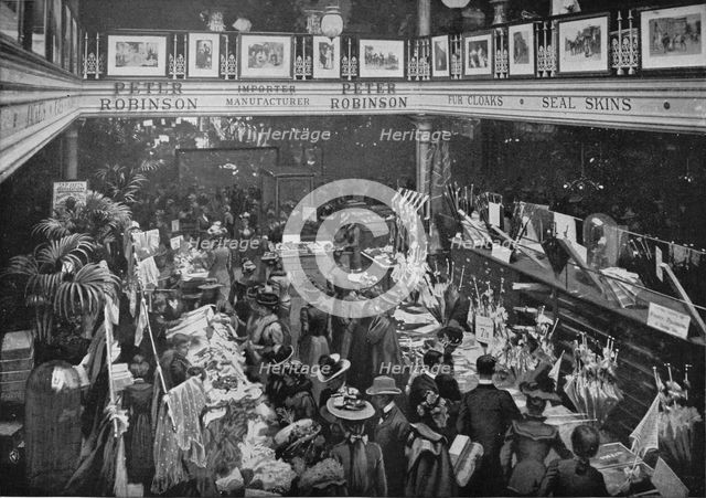 A sale day at Peter Robinson's department store, Oxford Street, London, c1903 (1903). Artist: Unknown.