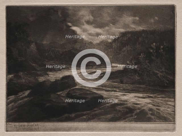 A Salmon River. Creator: Francis Seymour Haden (British, 1818-1910).