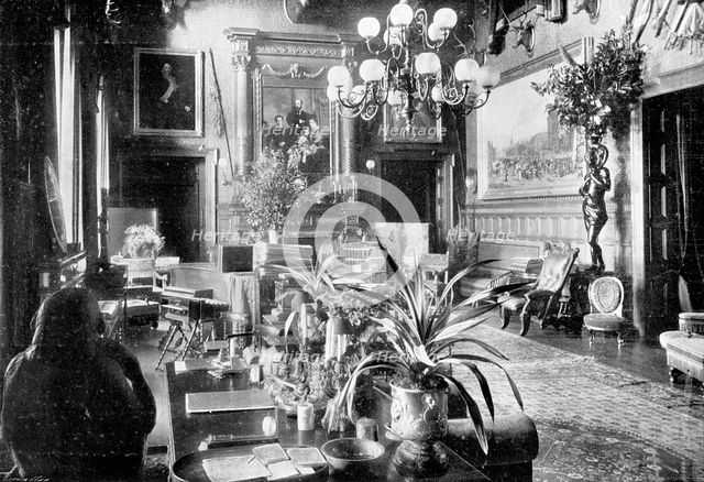 A salon, Sandringham House, Norfolk, 1910. Artist: Unknown