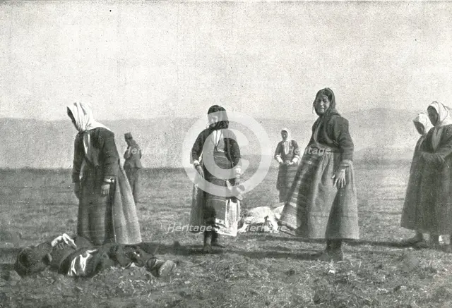 'A Salonique; Apres sa difficile retraite de Serbie, rentre a sa base de Salonique..., 1915 (1924) Creator: Unknown.