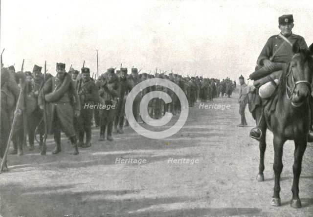 'A Salonique; Tandis que la plus grande partie de l'armee serbe, equisee par sa..., 1916 (1924) Creator: Unknown.