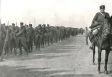 A Salonique; Tandis que la plus grande partie de l'armee serbe, equisee par sa..., 1916 (1924) Creator: Unknown