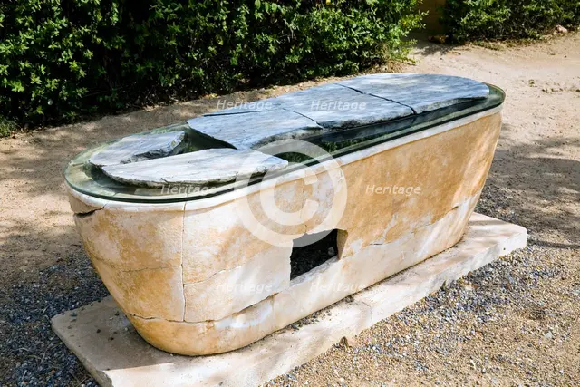 A sarcophagus in Merida, Spain, 2007. Creator: Samuel Magal.