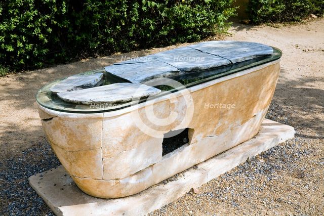 A sarcophagus in Merida, Spain, 2007. Creator: Samuel Magal.