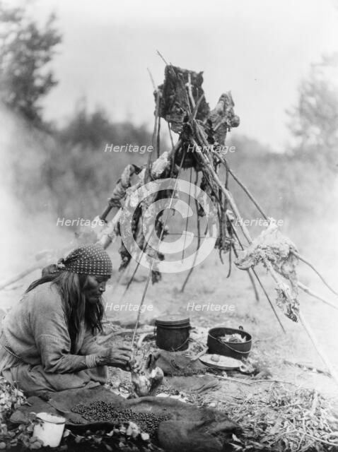 A Sarsi kitchen, c1927. Creator: Edward Sheriff Curtis.