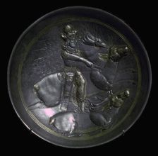 A Sassanid silver dish showing King Shapur II, 4th century