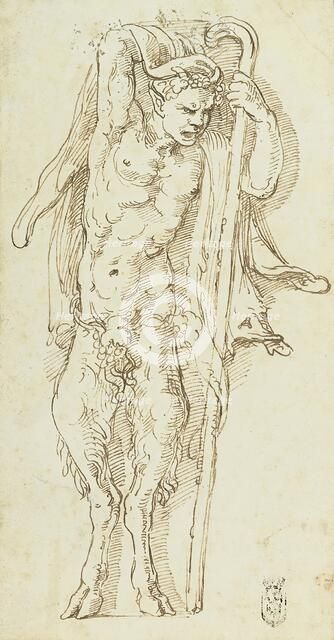 A Satyr, 1527. Creator: Giulio Romano.