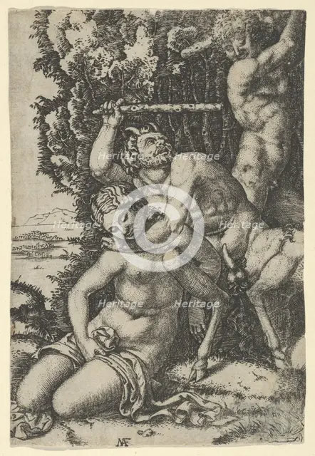 A satyr fighting for a nymph, ca. 1510-40. Creator: Anon.