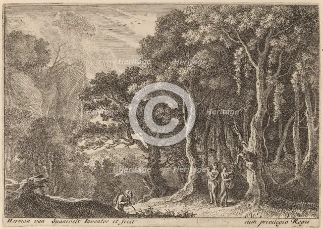 A Satyr Gathering Fruit. Creator: Herman van Swanevelt.