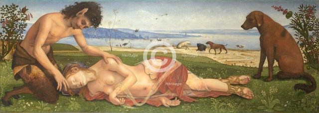 A Satyr mourning over a Nymph, c. 1495. Artist: Piero di Cosimo (ca 1462-ca 1521)