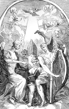 A Satire on the Altar-piece by Kent in St Clement Danes Church, Westminster 1725. Artist: William Hogarth