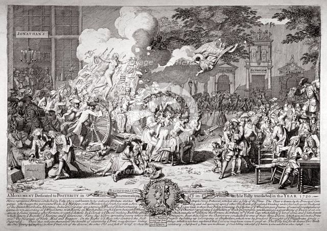 A satire on the South Sea Bubble, 1720. Artist: B Baron