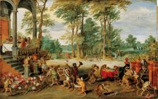 A Satire of Tulip Mania, c. 1640. Creator: Brueghel, Jan, the Younger (1601-1678)