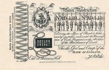 A satirical banknote: crime, punishment and protest 1819 (1894). Artist: George Cruikshank