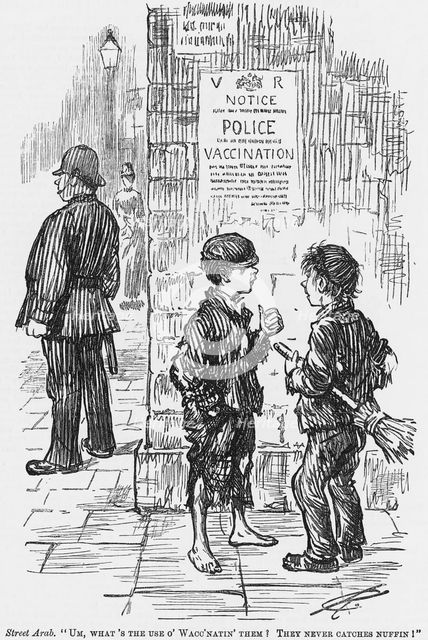A satirical look at the chances of the average police constable's ability to catch a cold, 1886. Creator: Unknown.