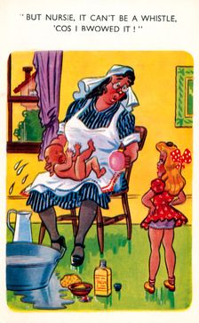 A saucy postcard, early 20th century