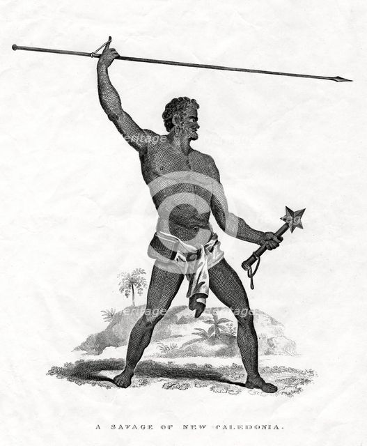 'A Savage of New Caledonia', southwest Pacific, 19th century. Artist: Unknown