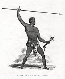 A Savage of New Caledonia southwest Pacific, 19th century