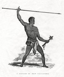 A Savage of New Caledonia southwest Pacific, 19th century