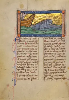 A Sawfish; Bestiary, about 1270. Creator: Unknown