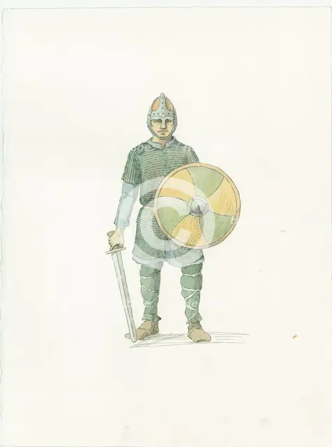 A Saxon fyrdman, c1066 (2015). Creator: Judith Dobie.