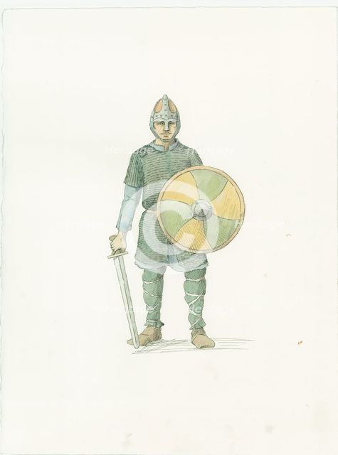 A Saxon fyrdman, c1066 (2015). Creator: Judith Dobie.