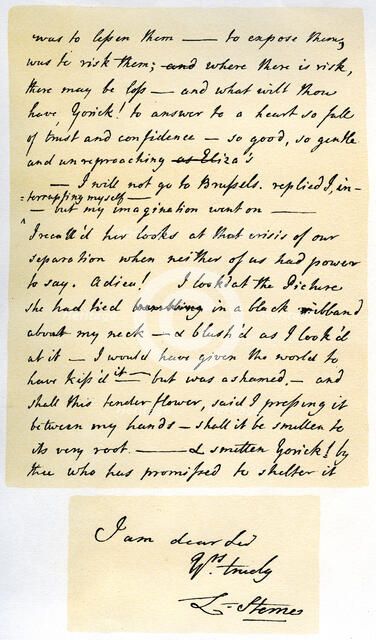 A Sentimental Journey through France and Italy, 1767.Artist: Laurence Sterne