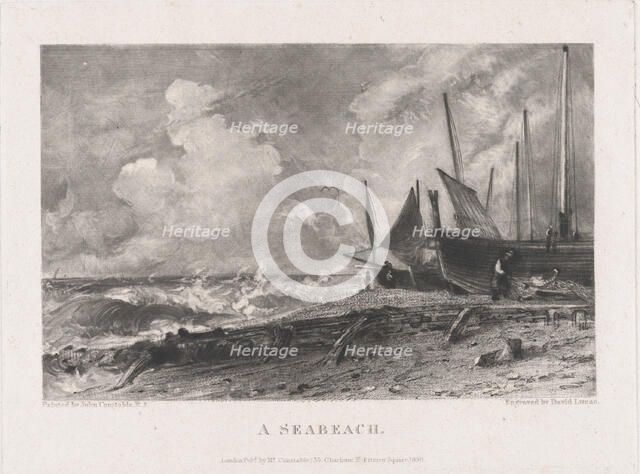 A Sea Beach, 1830. Creator: David Lucas.