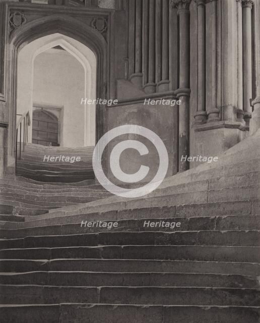 A Sea Of Steps -- Wells Cathedral (image 1 of 3), 1903. Creator: Frederick Henry Evans.