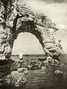 A Sea-Worn Arch at Matsushima 1910. Creator: Herbert Ponting