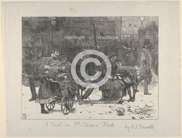 A Seat in St. James's Park, 1870. Creator: Joseph Swain.