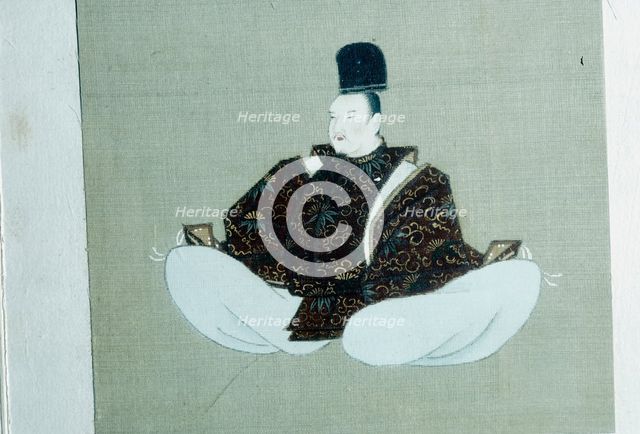 A seated dignitary, Japanese painting. Artist: Unknown