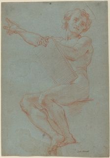 A Seated Man Holding a Tablet. Creator: Carlo Maratti