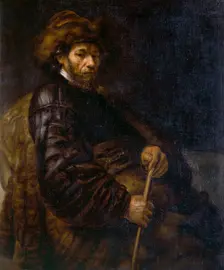 A Seated Man with a Stick c1800-c1850