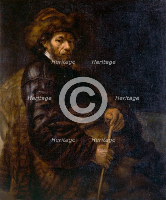 'A Seated Man with a Stick', c1800-c1850. Artist: Unknown.
