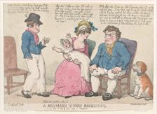 A Seaman's Wife's Reckoning, July 15, 1812., July 15, 1812. Creator: Thomas Rowlandson