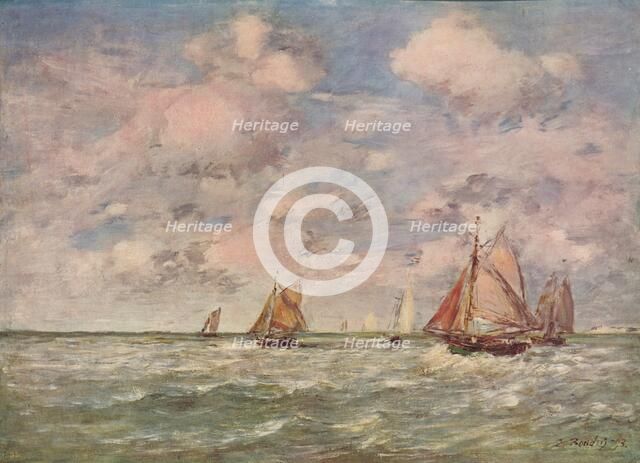 'A Seascape', c1850. Artist: Eugene Louis Boudin.