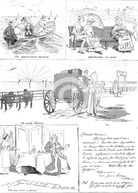 A Seaside Romance, 1883. Creator: Unknown.
