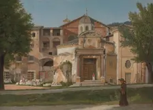 A Section of the Via Sacra, Rome (The Church of Saints Cosmas and Damian), ca. 1814-15. Creator: CW Eckersberg