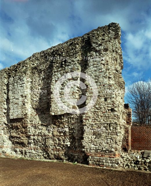 A section of the City wall at Tower Hill, London. Creator: Unknown.