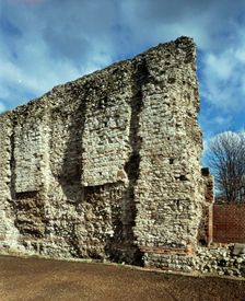 A section of the City wall at Tower Hill, London. Creator: Unknown