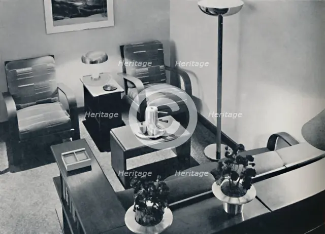 'A section of the living-room', 1936. Artist: Unknown.