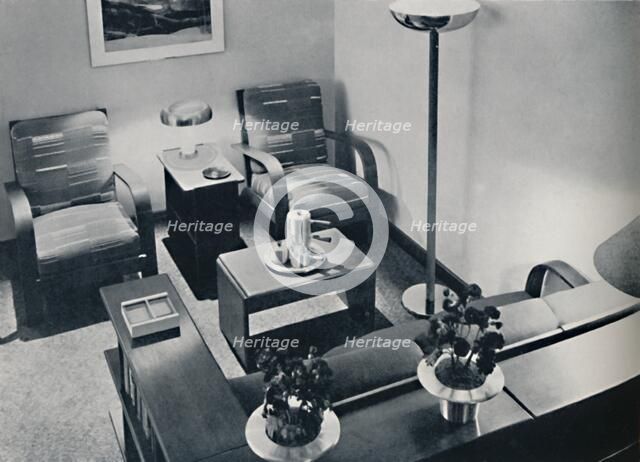 'A section of the living-room', 1936. Artist: Unknown.