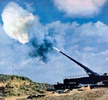A second after the command to fire, French Channel coast, World War II, 1940