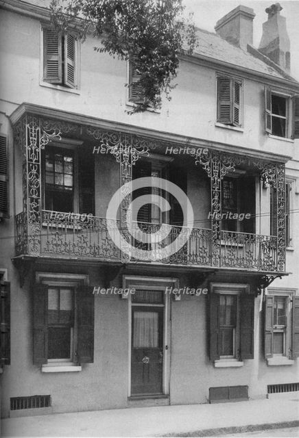 A second storey veranda: wrought iron, Rococo design, 1926. Artist: Unknown.