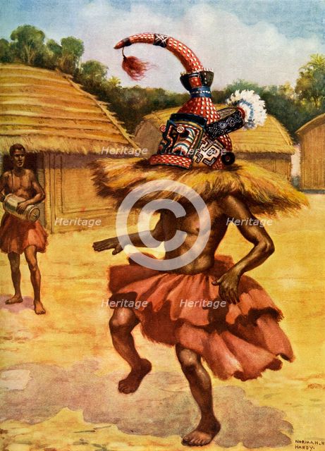 A secret society, Musumba, Lower Congo. Artist: Unknown