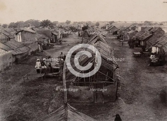 A segregation camp during bubonic plague outbreak, Karachi, India, 1897. Creator: Unknown.