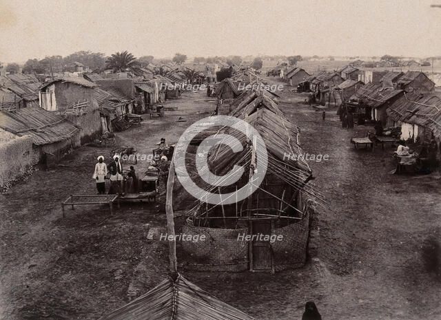A segregation camp during bubonic plague outbreak, Karachi, India, 1897. Creator: Unknown.