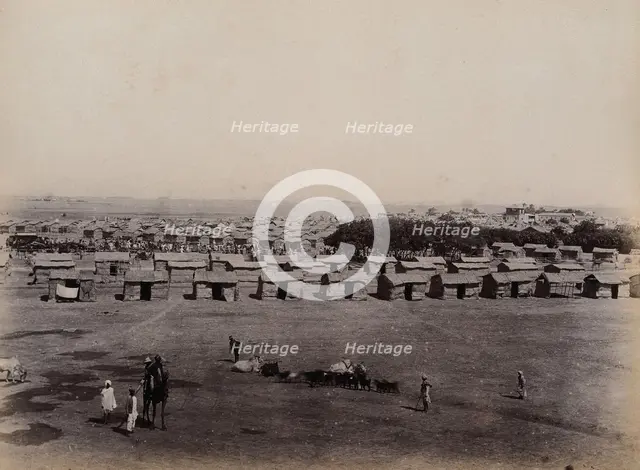 A segregation camp, Karachi: aerial view, 1897. Creator: Unknown.