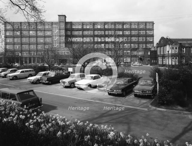 A selection of 1960s cars in a car park, York, North Yorkshire, May 1969. Artist: Michael Walters